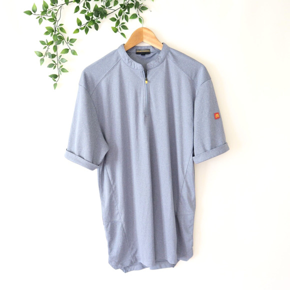 McDonald's Men's Apparel Collection Blue Short Sleeve Work Uniform Size Medium - Picture 1 of 4